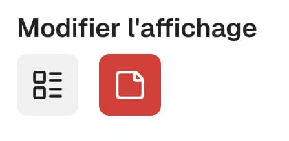 Bouton annotation actif dans le menu modifier l'affichage.